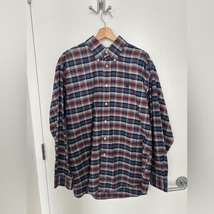 Brooks Brothers Men’s Blue Red Plaid Sport Shirt L – Casual, Classic